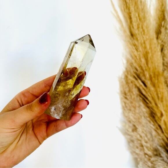 Citrine Polished Genuine 4.5” Crystal Point Boho Gypsy Meditation Yoga Gemstone - Picture 2 of 11